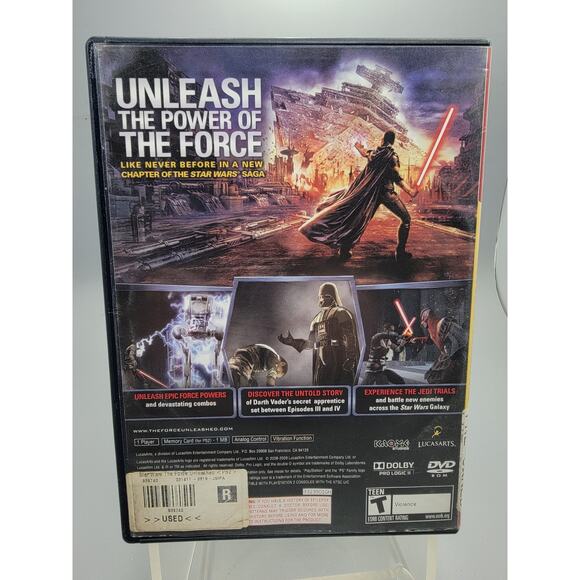Star Wars The Force Unleashed Sony PlayStation 2, 2008 Complete - Picture 2 of 6